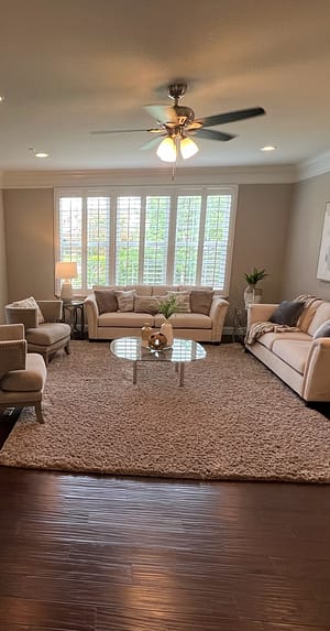 A staged living room meant to convey the essence of neuroaesthetics